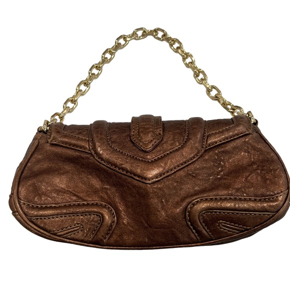 28 Vintage Botkeir Bronze Gold Chain Handbag - Picture 2 of 12